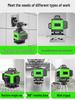 High-Precision 12-Line Green Laser Level with Auto-Leveling