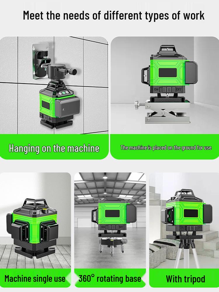 High-Precision 12-Line Green Laser Level with Auto-Leveling