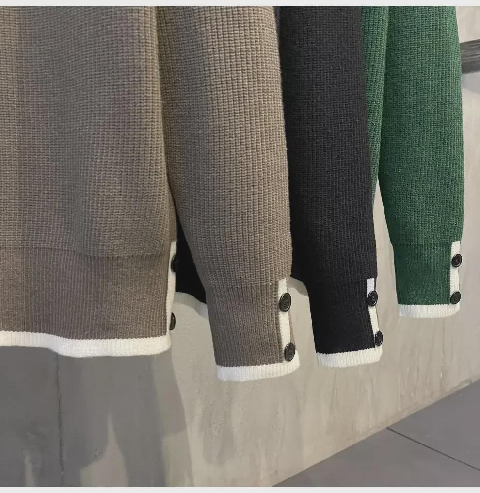 Мужской модный зимний свитер: Универсальный, облегающий, стильный и красивый дизайн для подростков