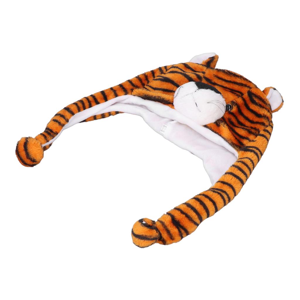 Милая плюшевая шапка тигра, мягкая, морозостойкая, предотвращает статичность, забавная зимняя шапка тигра для школьного кемпинга