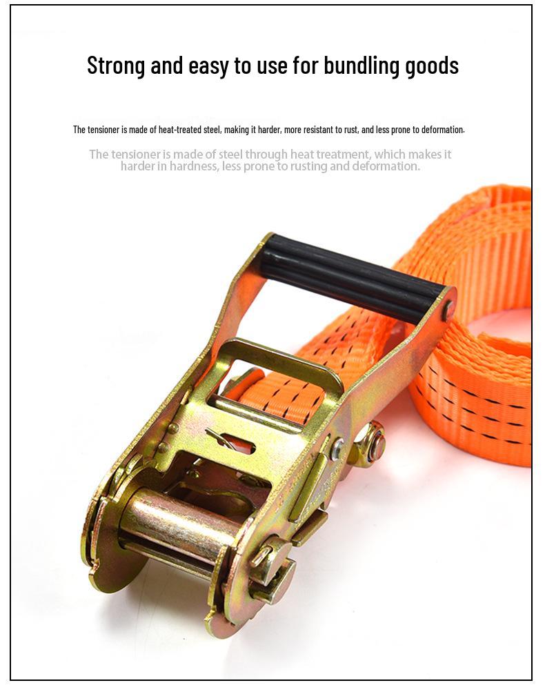 Ремень-стяжка с трещоткой без крюков для буксировки, крепления на открытом воздухе и спасения автомобиля