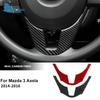Наклейка из настоящего мягкого углеродного волокна для Mazda 3 Axela 2014 2015 2016 LHD RHD рулевое колесо автомобиля нижняя отделка аксессуары для интерьера