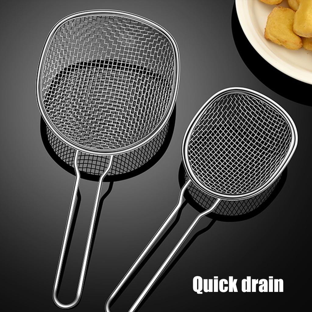 Корзина для жарки 304 Нержавеющая сталь Дуршлаг Эффективный фильтр для эффективной фильтрации и слива различных ингредиентов