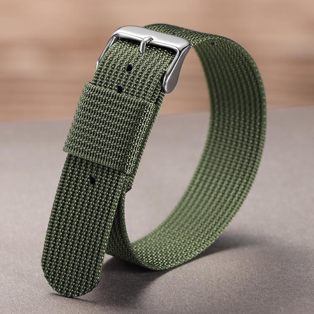 18MM 20MM 22MM Braided Nylon Strap for Omega Bracelet Men's Army Sports Breathable Watch Band Black Green Wear-Rresistant Belts