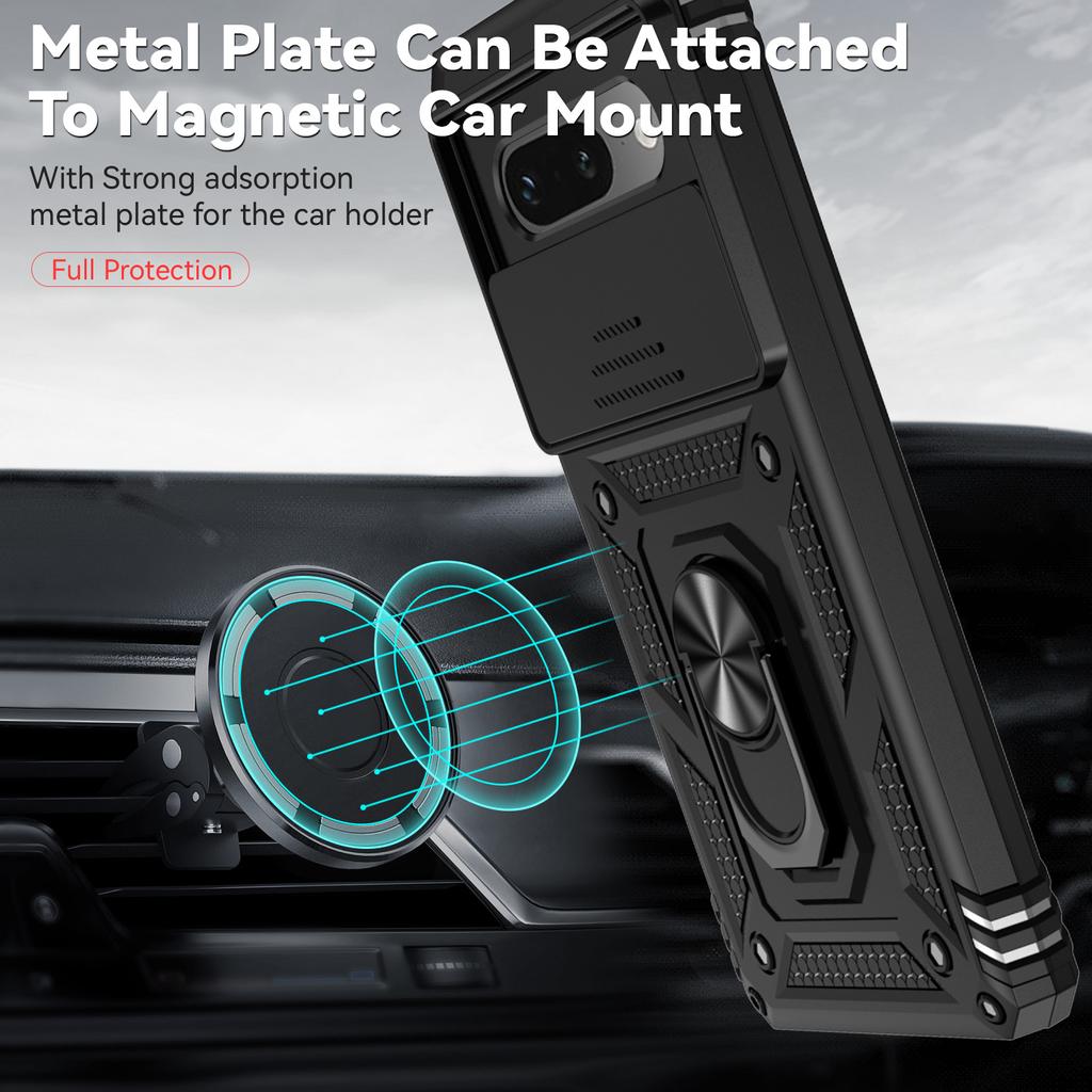 Для Google Pixel 7A Чехол Чехол Google Pixel 7A Fundas Coque Armor Ring Holder Slide Lens Задний Чехол Pixel 7A 7 6 Pro 6A