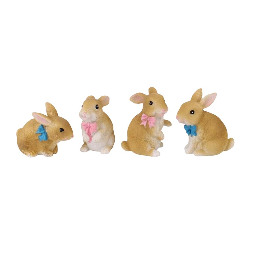 Cute Bunny Figurine, Resin Bunny Decoration, Suitable For Home Desks, Wine Cabinets, Windowsills, Gardens, Balconies.