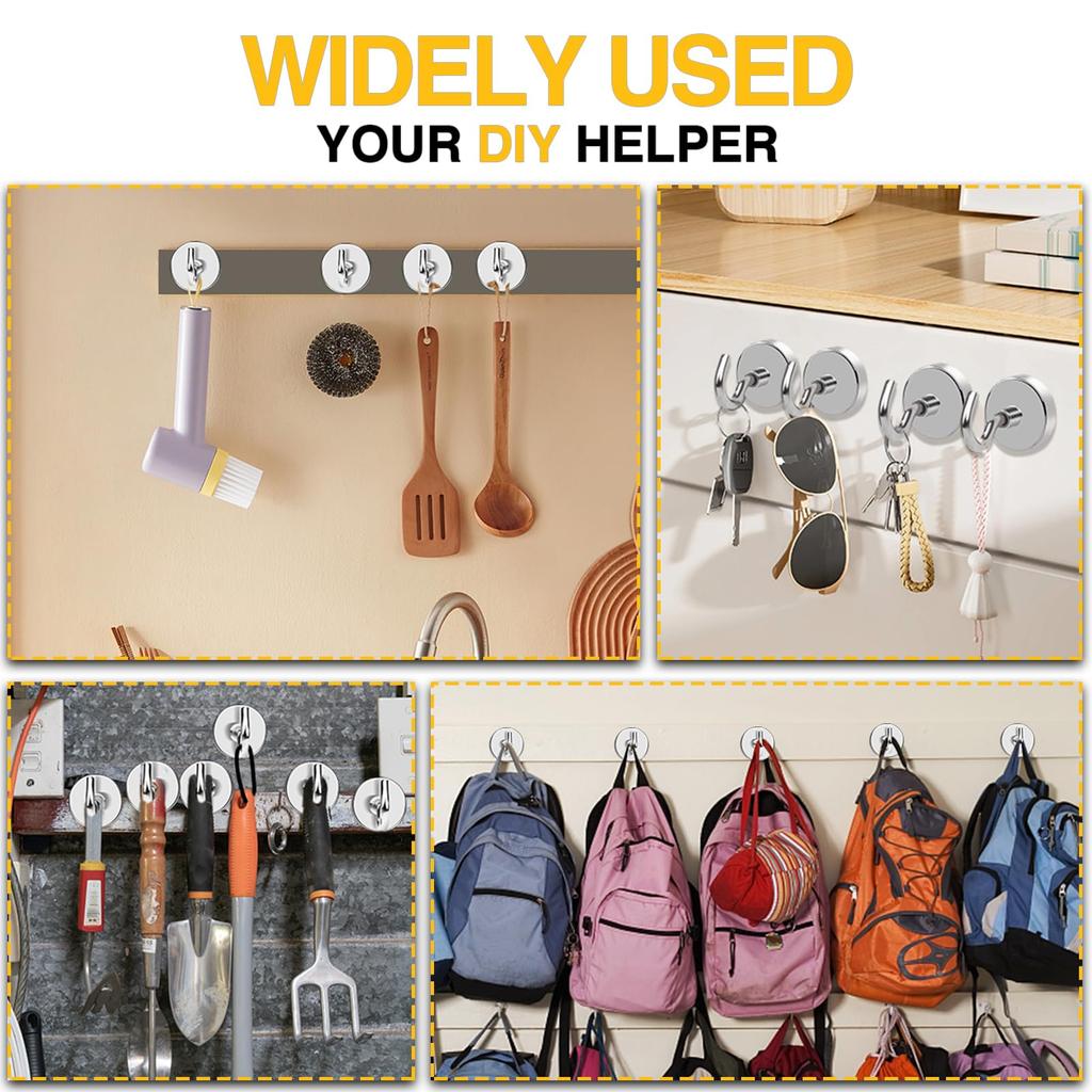 E10 Магнитный стальной крюк с силой отрыва 2 кг, кухонный, для холодильника, железной двери, подвесной