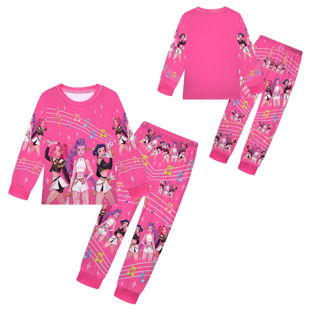 Children's Witch  Girls Printed Suit Long Sleeve Pants Suit