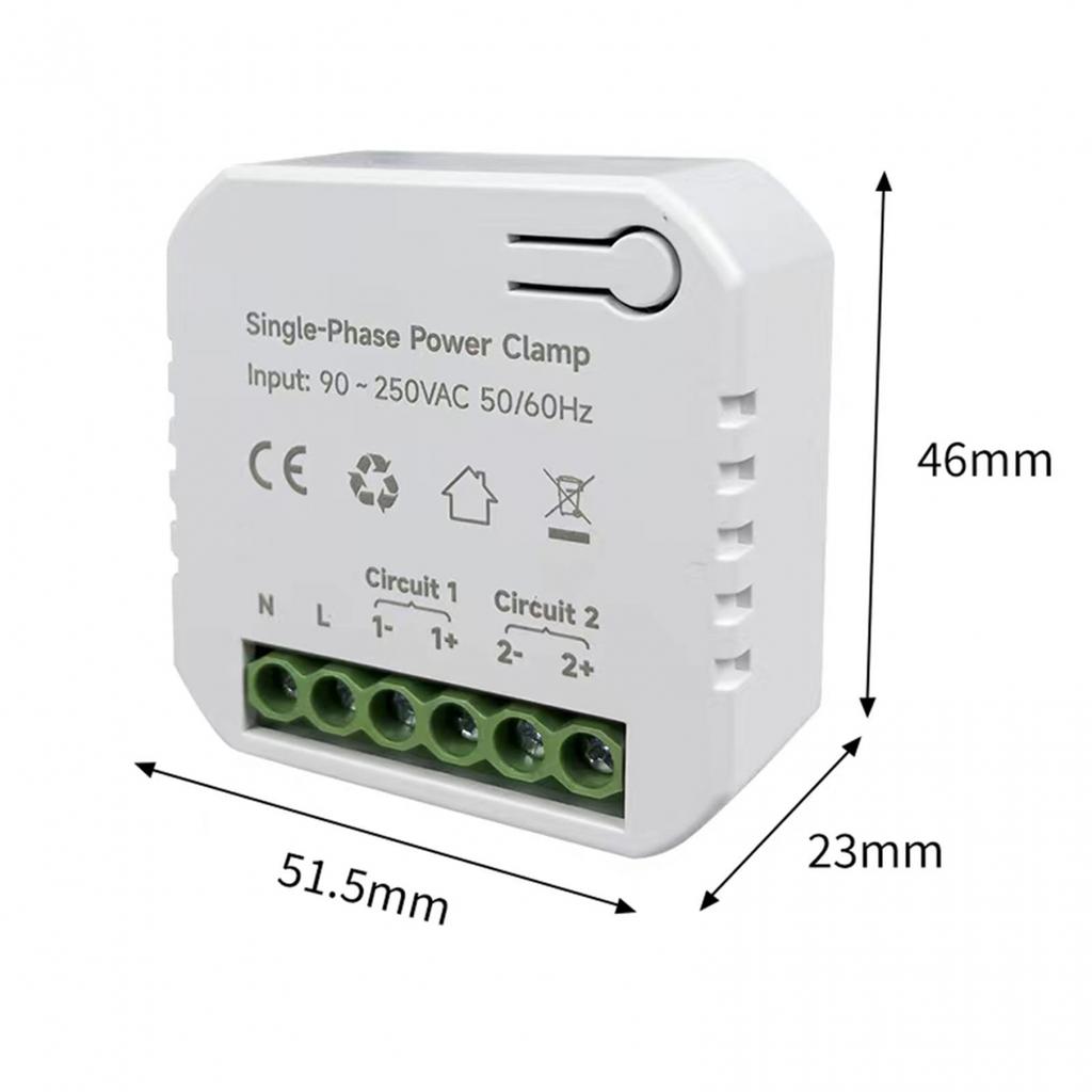 Tuya Smart Life WIFI счетчик энергии 80A с зажимом Ct App kWh