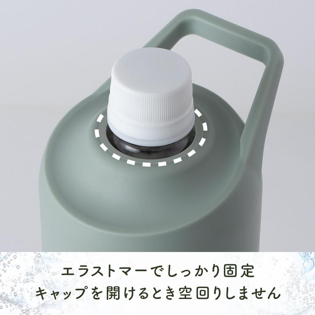 Пластиковый держатель для бутылок Atlas, бутылка для воды, пластиковый охладитель для бутылок с холодной изоляцией, 500 мл, 650 мл, вакуумная изоляция, ручка цвета ледяной зелени с ручкой, бутылка в