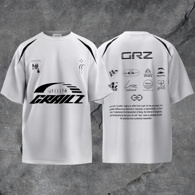Mens Loose Fit Cotton Graphic Tee Streetwear Vibe T-Shirt Casual Short Sleeve
