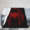 Flannel Throw Blanket Miles Morales Spider Symbol Blankets Soft Bedspread Warm Plush Blanket for Bed Picnic Travel Home Couch