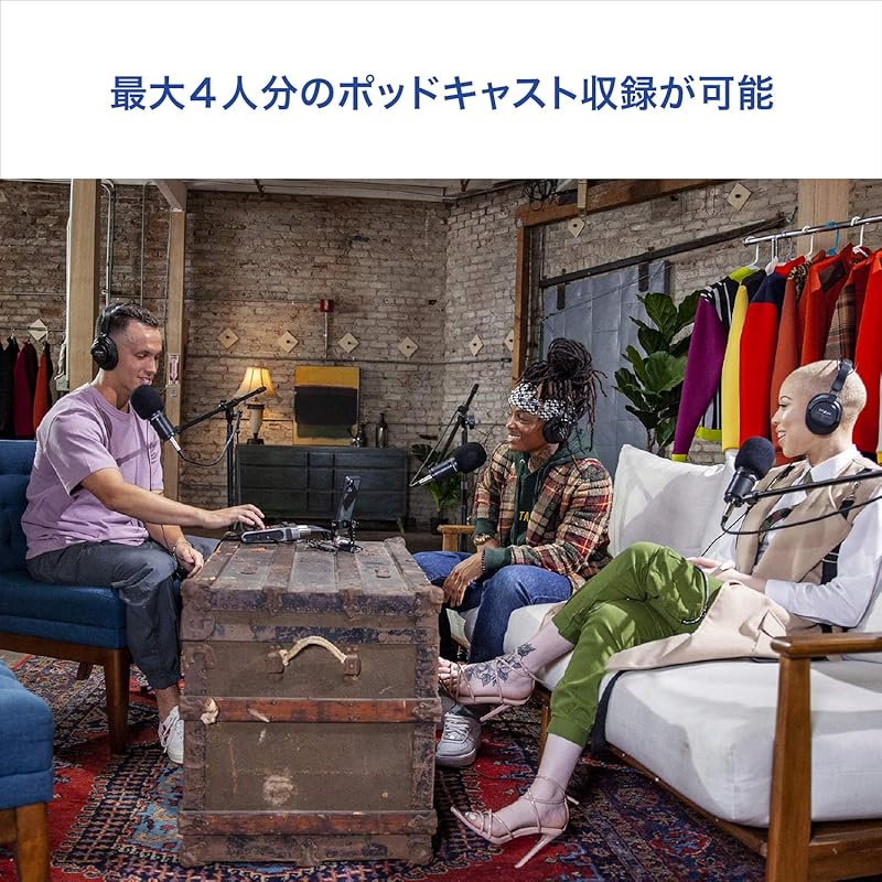 ZOOM zoom P4 podcast recorder silver Recorder for live streaming 4 microphone inputs, 4 headphone outputs, 4 tracks simultaneous recording, pop-up