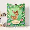 Custom Name Butterfly Garden Flannel Blanket Throw Blanket Soft Warm Sofa Bed home Decor Unique Gift
