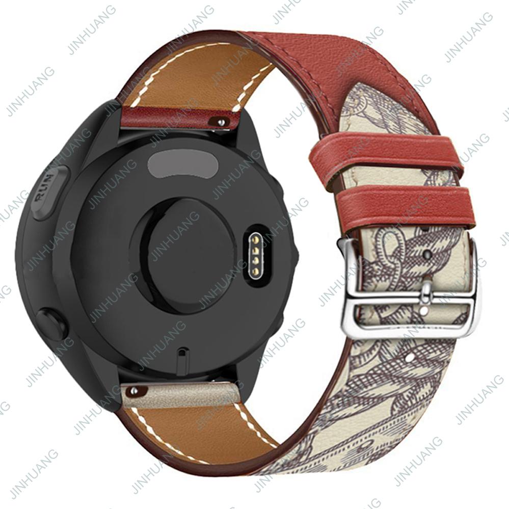 Кожаный ремешок для GARMIN venu 3 2 SQ2 2plus, роскошный ремешок для часов для active 6 5 vivoactive 4 3 vivomove 3, браслет с рисунками