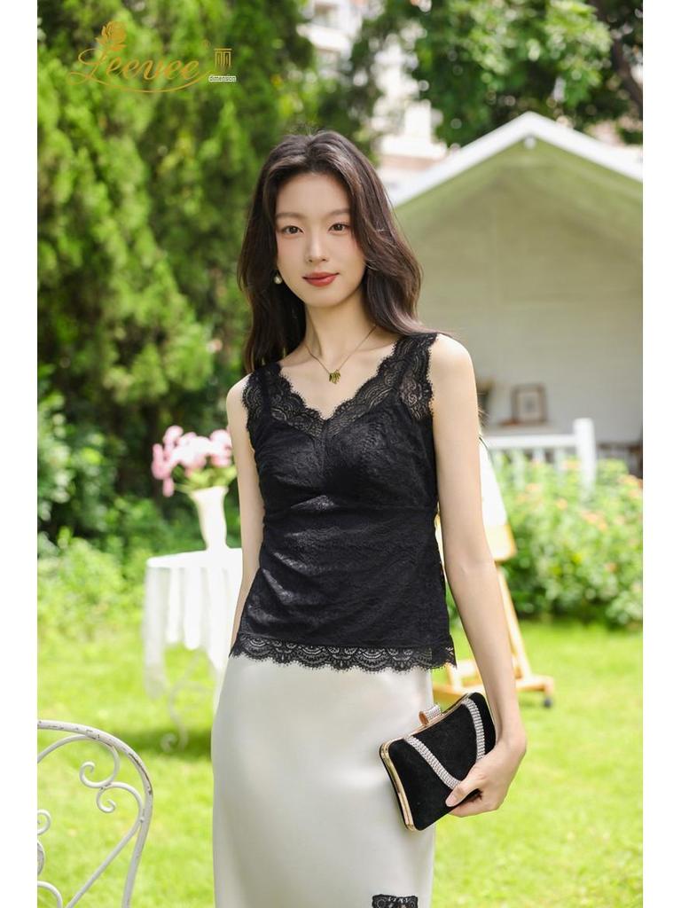 Кружевной бюстгальтер-майка Livi без косточек, питающий кожу, со съемными вкладышами - Универсальная майка 25031