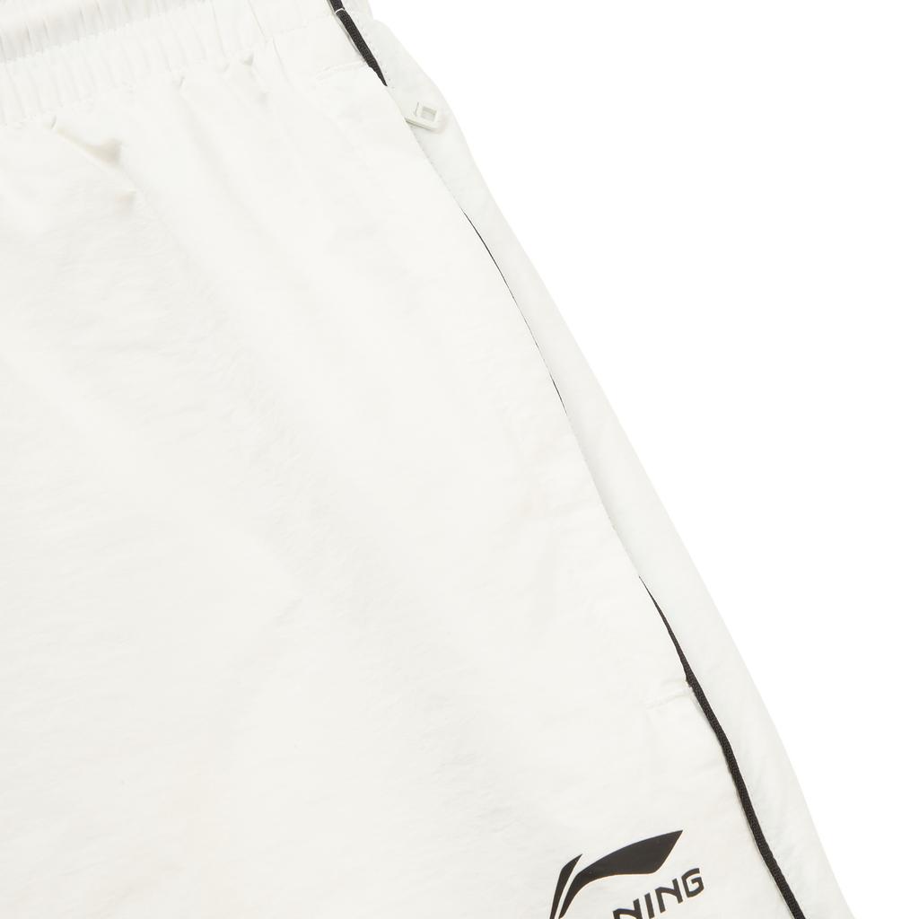 Li Ning Mid Waist Simple Comfortable Straight Leg Fashion Color Block Lace Up Casual Pants Men Bottoms AYKV737-2