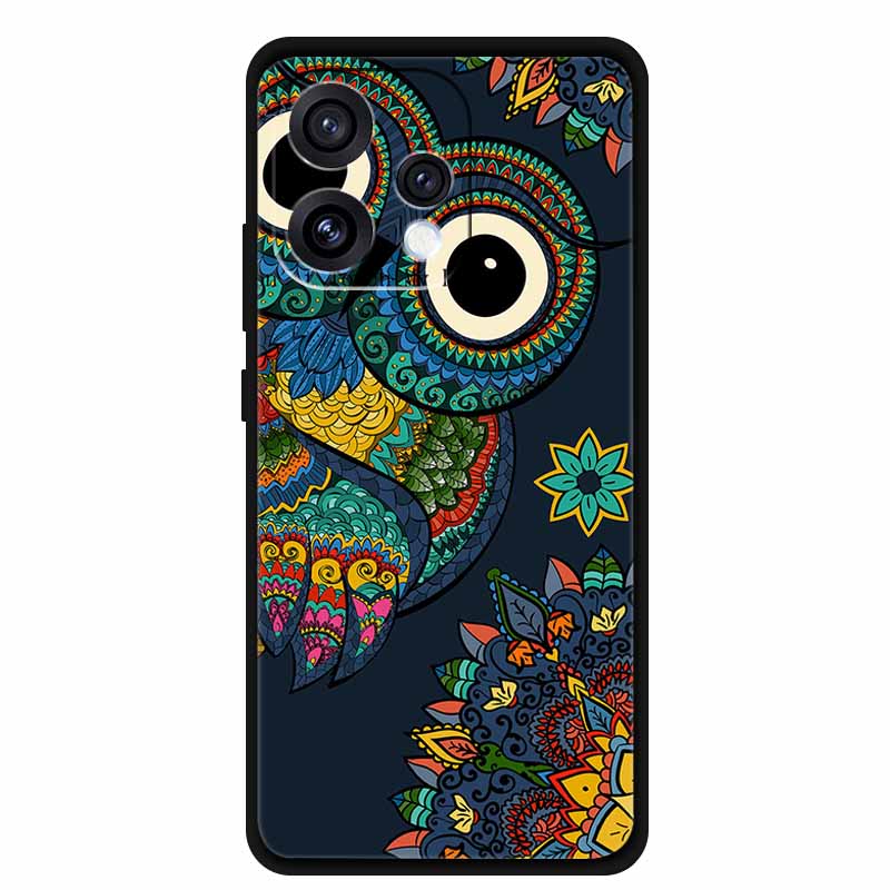 Чехол для Oppo Reno 15 15c Свежий Цветок Мягкий Силикон ТПУ Чехлы для Телефона для Reno15 Reno15C Ударопрочный Крутой Волк Животные Защитный