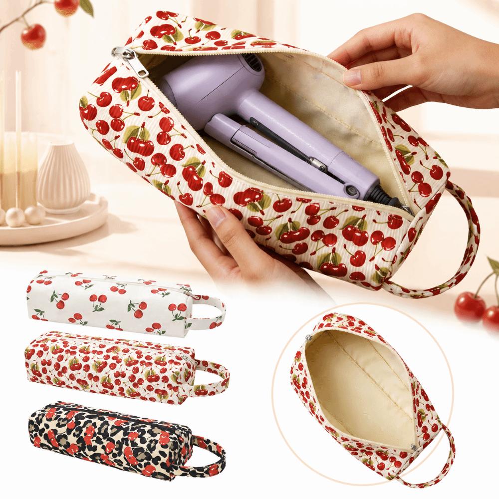 Large Capacity Hair Dryer Storage Bag Dustproof Portable Curling Iron Carrying Case Soft Zipper Closure