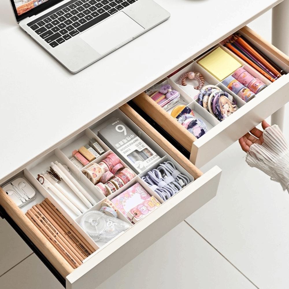 Makeup Storage Drawer Organizer Plastic Kitchen Storage Box New Drawer Divider Tray Home Use