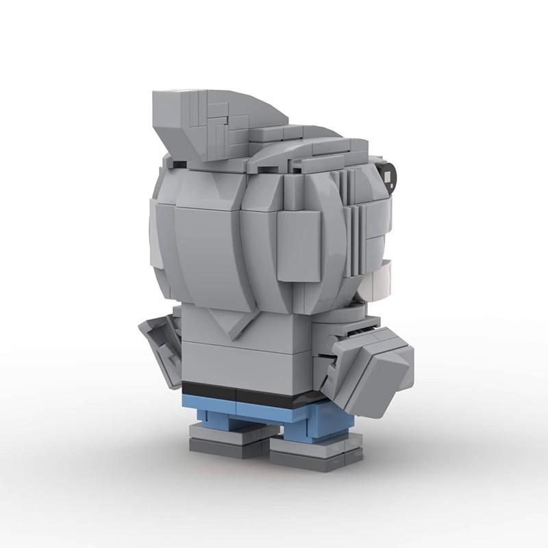 Украшение-конструктор Акула-Человек Квадратноголовый Мальчик, Креативный Король Рыба-Ёж Nanawei Comics