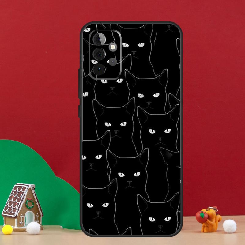 Cute Cartoon Cats Collage Case For Samsung Galaxy A55 A52 A32 A12 A33 A06 A16 A26 A36 A56 A15 A53 A13 A34 A54 A14 A17