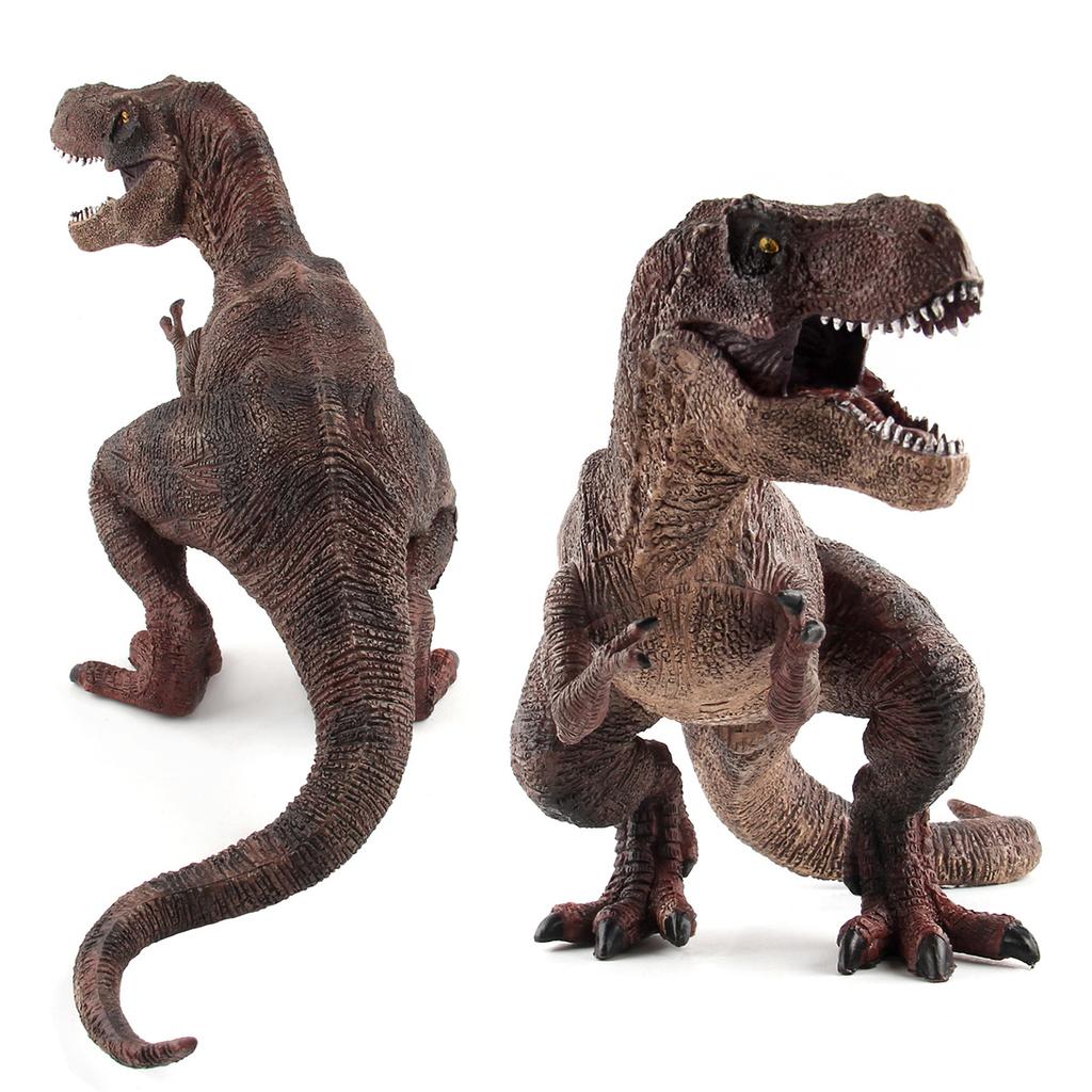 English Dinosaur World Squatting Tyrannosaurus Rex Hollow Plastic Doll Ornament Model Toy