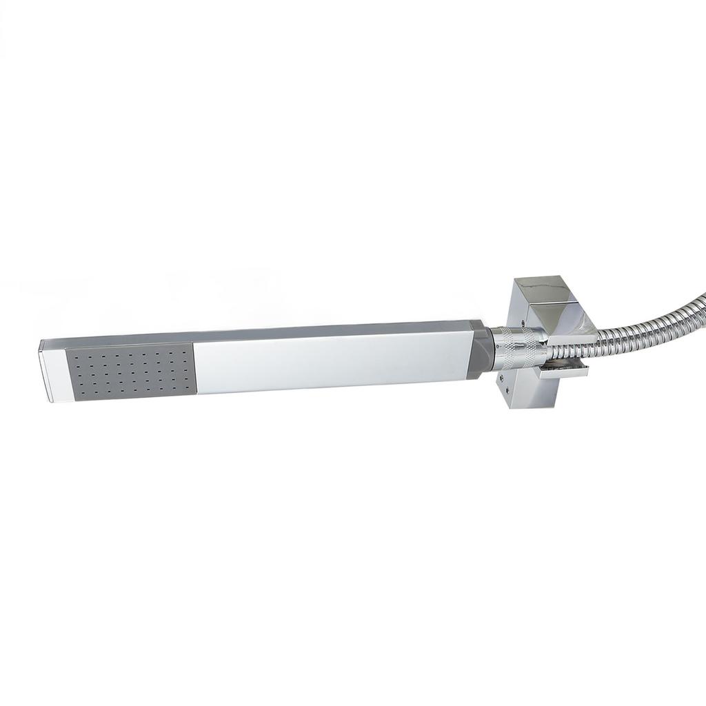 G1/2 Hot Cold Adjustable Bathtub Faucet Set with Hand Shower Wall Mounted Waterfall Spout for Home