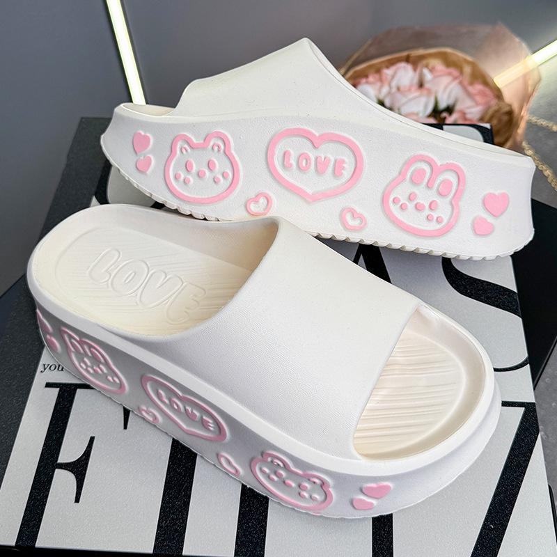 Женские тапочки из ЭВА на толстой подошве — милые, увеличивающие рост летние пляжные шлепанцы