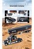 1:24-дюймовая модель полуприцепа Peterbilt 389 из сплава с функцией оттягивания назад, звуком и светом