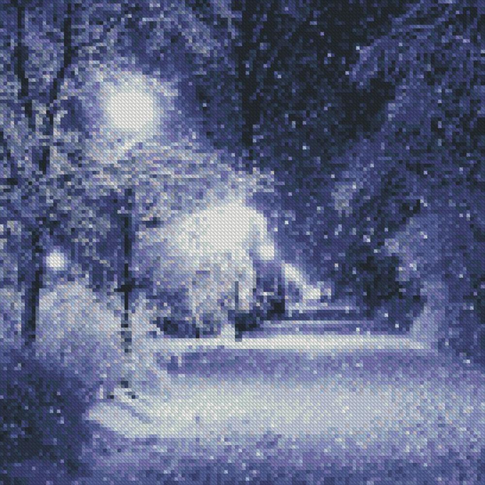 Набор для рисования 5D алмазной живописью своими руками Зимний снежный пейзаж Полная выкладка Алмазная живопись крестиком для взрослых