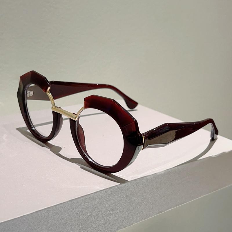 Оверсайз Неправильной Формы Очки Женские Новая Мода Блокирующие Синий Свет Оптические Оправы Модный Дизайн Бренда Декор Очки