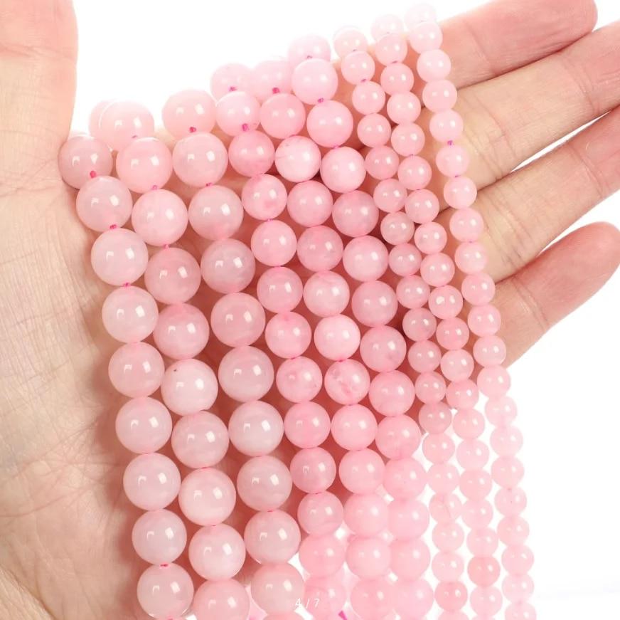 30pcs Natural Stone Beads Tiger Eye Agate Turquoise Rose Quartz Lapis Jade Opal Round Loose Beads for Jewelry Making DIY Bracelet 6mm