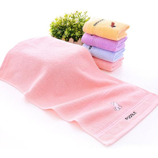 Cartoon Puppy Poodle Animal Cotton Super Soft Water Absorbing Kids Bath Towels