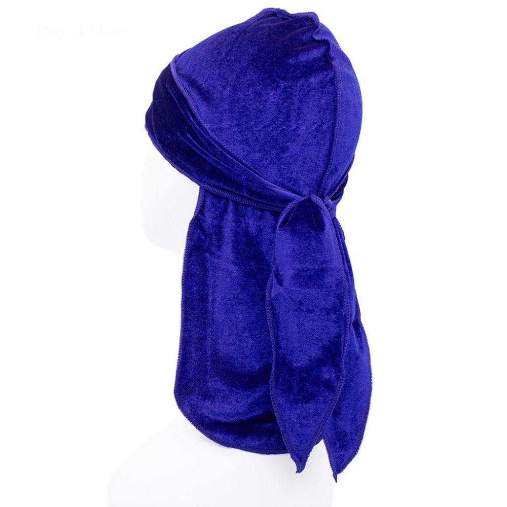 Бархатная пиратская шапка Durag, предварительно завязанный детский тюрбан, хиджаб, эластичная повязка на голову для мальчика
