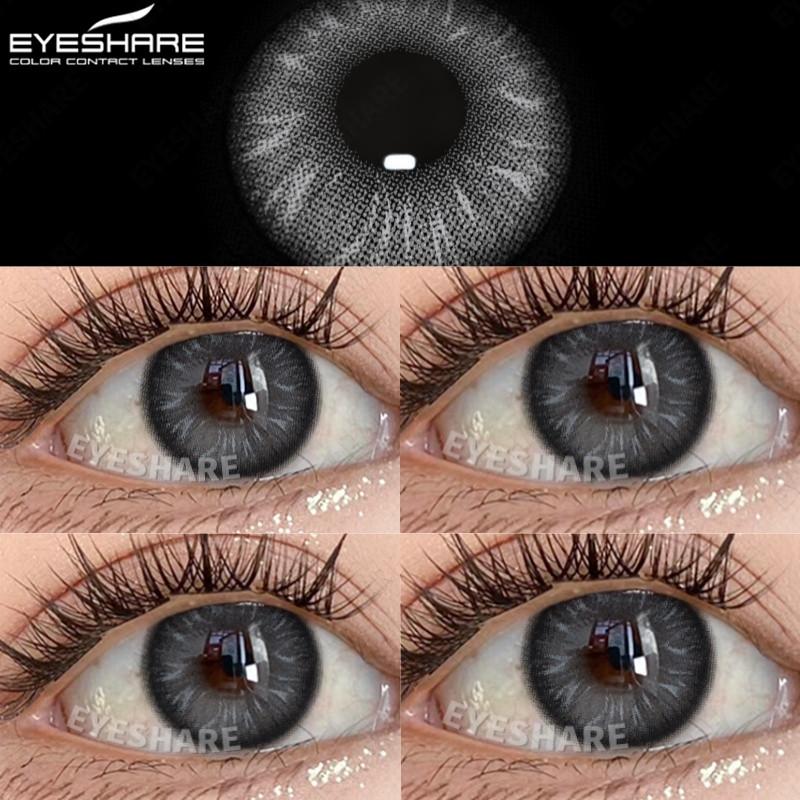Eyeshare 2 шт. коричневые/серые/синие цветные контактные линзы для глаз натуральные зеленые косметические линзы