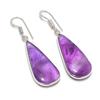Серьги из стерлингового серебра 925 пробы с натуральным шалфеем и аметистом 1,97 дюйма u9s60