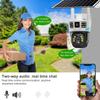 Triple-Screen Solar-Powered Surveillance Camera: 360° Outdoor Day-Night Full-Color Remote Wireless 4G/Wifi Camera Three-screen Surveillance