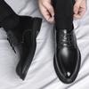 Fashion Men's Business Shoes Black Leather Formal Shoes for Men Lace Up Oxfords Wedding Party Office Summer Shoe Man Zapatos De Hombre
