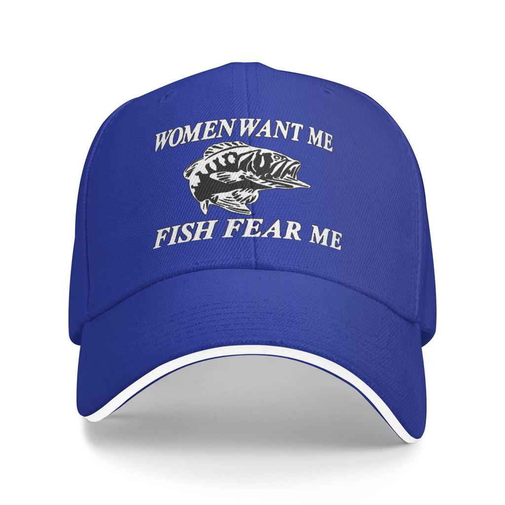 Женская бейсболка Want Me Fish Fear Me Washed, кепка Trucker Hat для взрослых, унисекс, регулируемая, для папы, летняя, дышащая, эластичная