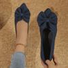 Women Flats 2024 New Summer Fashion Loafers Comfortable Versatile Shoes Casual Simple Wear-resistant Flat Bottom Bow Shoes Women