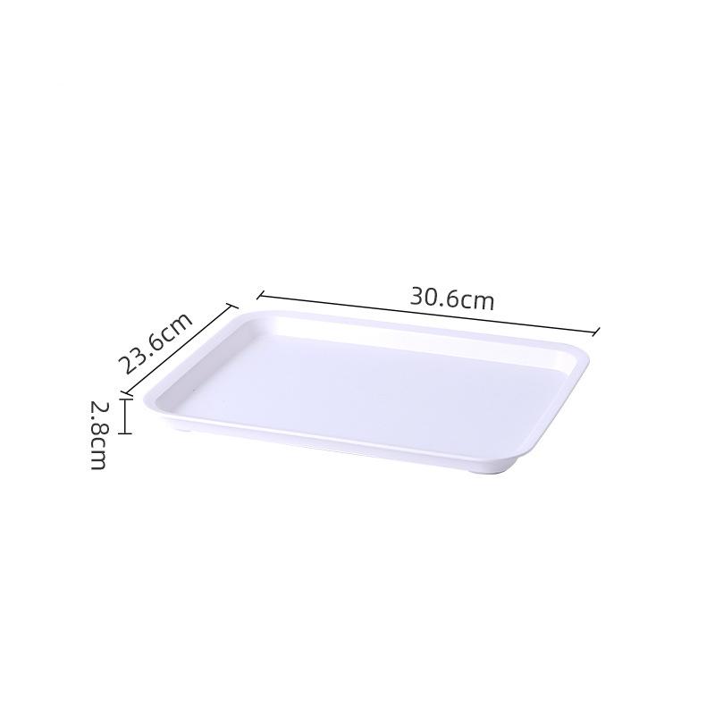 Nordic Plastic Tea Fruit Dessert Serving Tray Rectangular Kitchen Food Cake Plate Dinnerware Table Dining Organizer