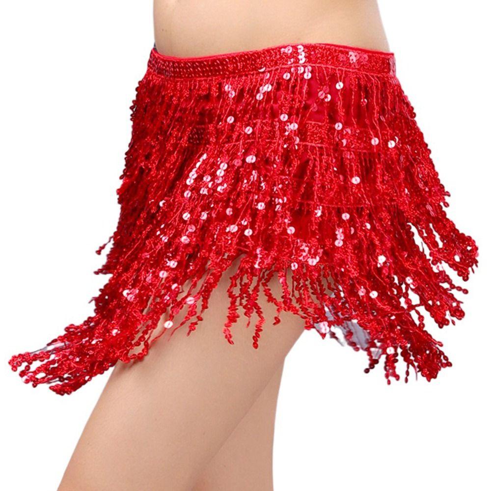 Sequins Dance Belt High Waist Waist Chain Fashion Hip Scarf  Women