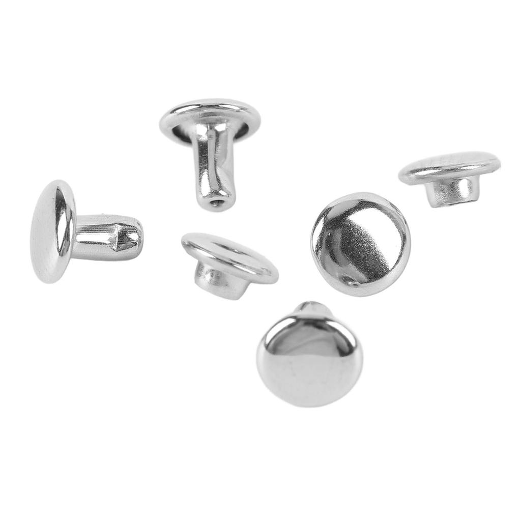 500 комплектов заклепок с двойной крышкой 6x6 мм из нержавеющей стали для изделий из кожи и одежды