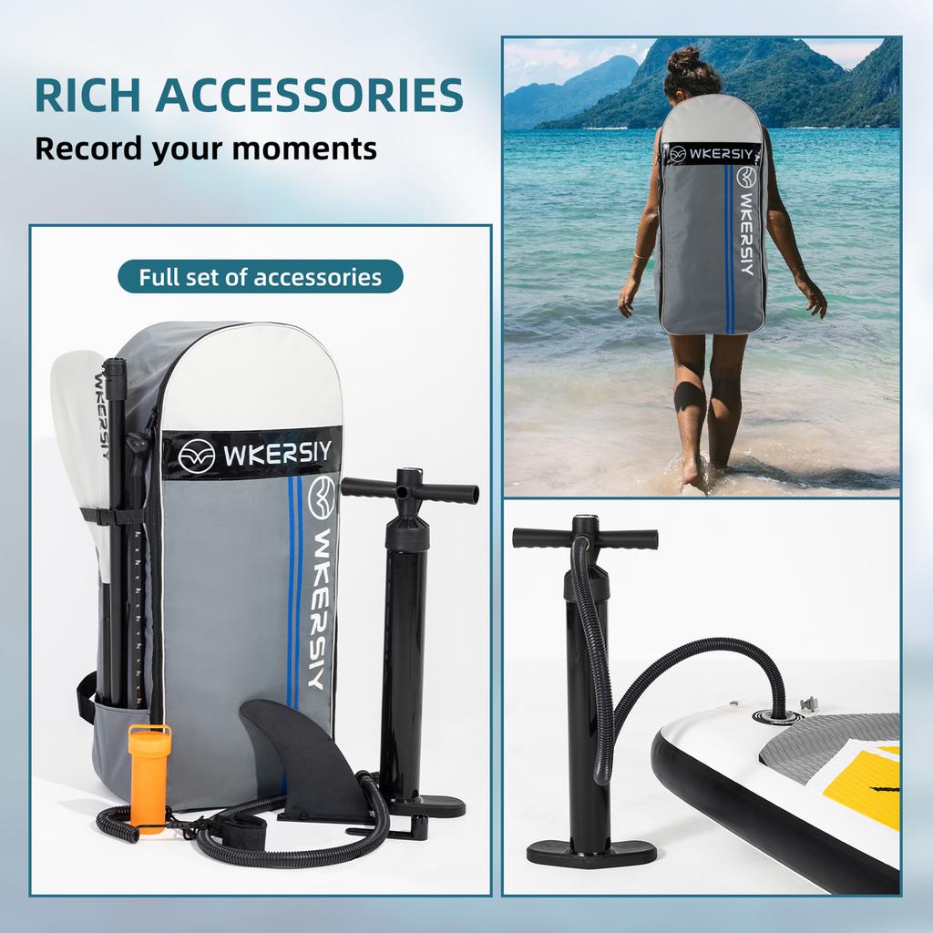 Надувная доска для серфинга SUP толщиной 6 дюймов, набор досок для серфинга с веслом для серфинга