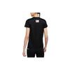 Nike Dri-FIT Swoosh Logo Letter Print American Vintage Crew Neck Sports T Shirt Women T Shirts Black DQ6372-010