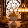 Decorative Ramadans Metal Candy Dish with Lid Islamic Party Tray For Seasonal Displays And Everyday Storage Purposes