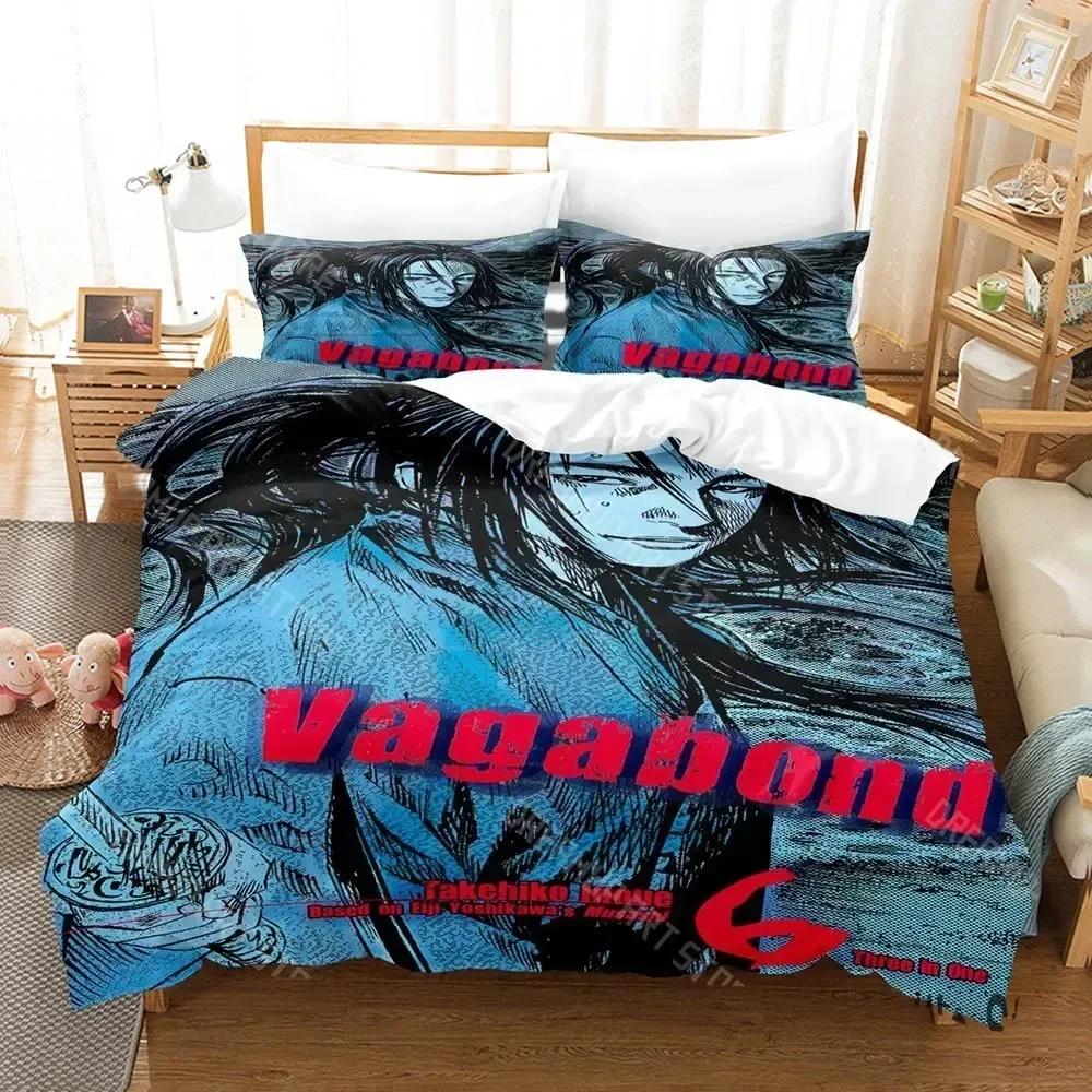 Постельное белье Vagabond Односпальное Полуторное Двуспальное Евро Размер Кинг-сайз Комплект для спальни Взрослый Ребенок Пододеяльник Комплекты 3D Аниме Комплект постельного белья