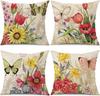 Spring Pillow Covers Set Of 4 Farmhouse Pillow Covers Outdoor Decorative Throw Cushion Case For Sofa Couch Living Room