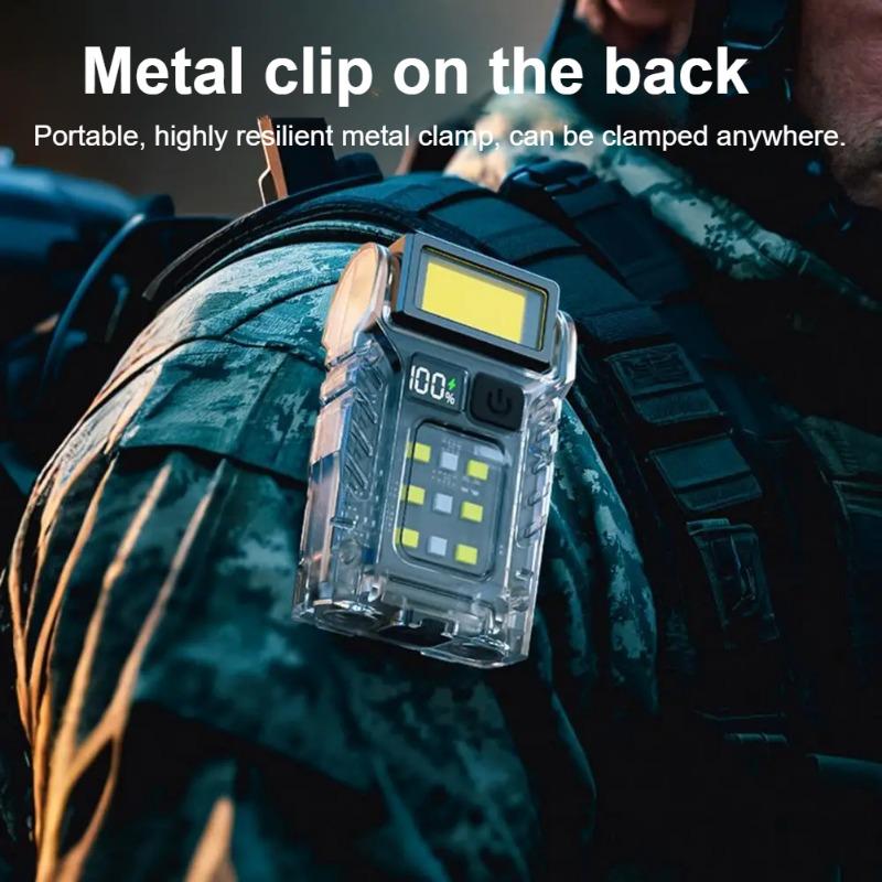 Светодиодный клип-фонарь для шляпы, вращающийся, портативный, перезаряжаемый через USB, мини-фонарик, легкий, для рыбалки на открытом воздухе, езды, кемпинга, налобный фонарь